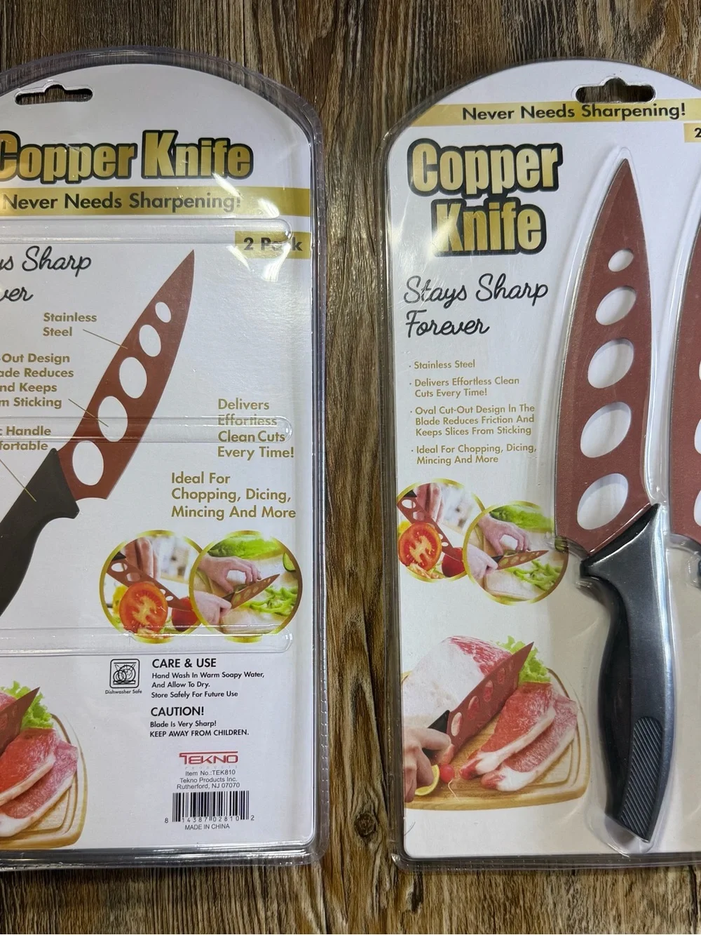 Lot of 5 Sealed Forever Knives - Kitchen Chef Knives - 4 Copper + 1 Sterling